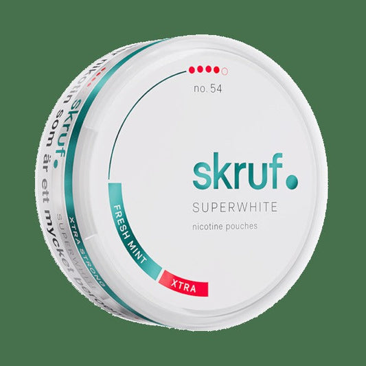 Skruf Super White Slim no 54 Fresh Mint Extra Strong