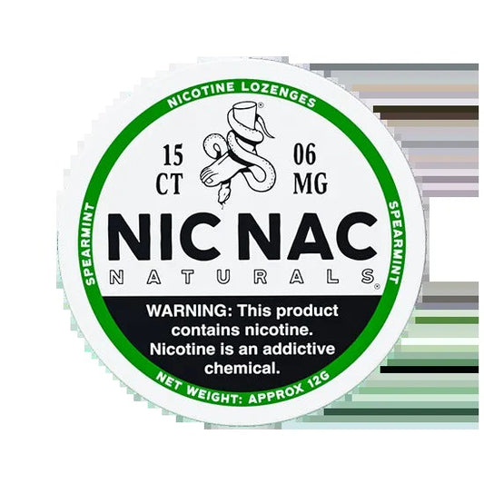 NIC NAC Spearmint - 6 mg (Nicotine Lozenges)